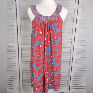 BILLABONG Cotton Blend Sundress Blue/Red Floral-Medium